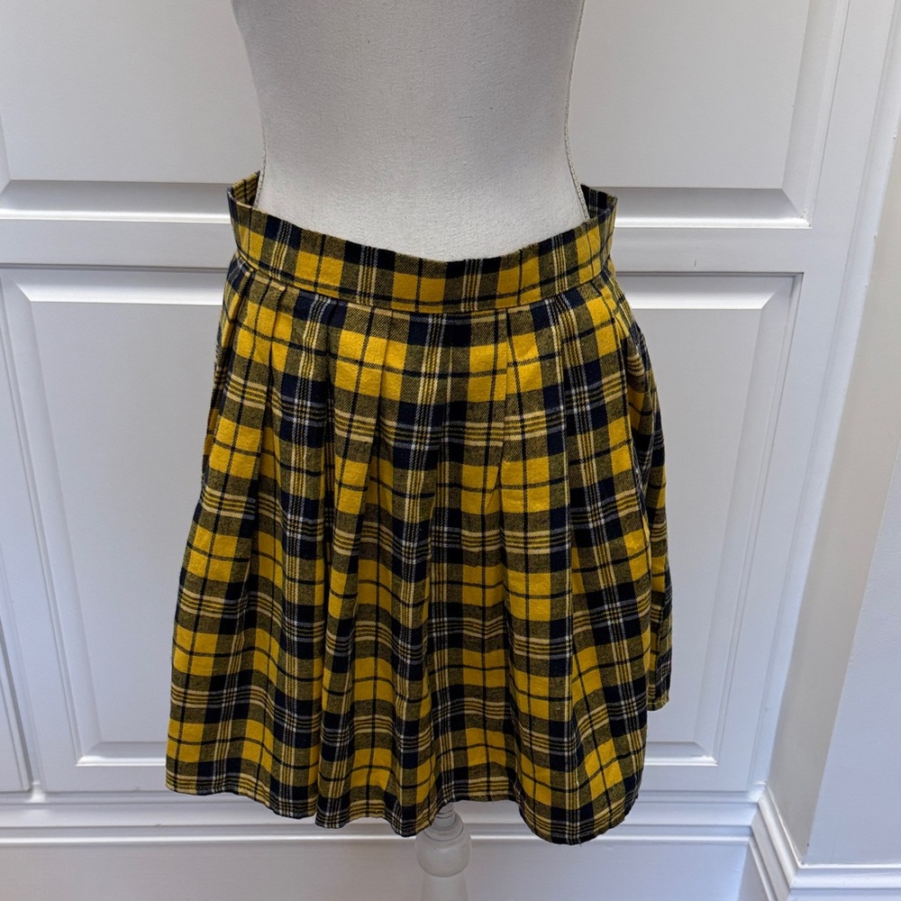 Yellow Plaid Women's Skirt